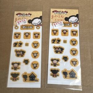 2010 Lot Of 2‎ PUCCA Puffy Sticker Sheets Made In Korea Vooz Yellow